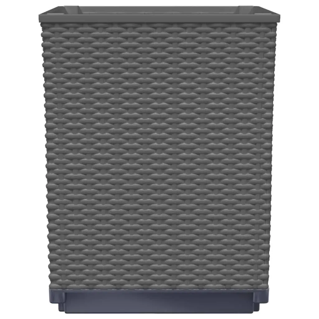 Black Planters Polypropylene 30x30x37cm Set of 2