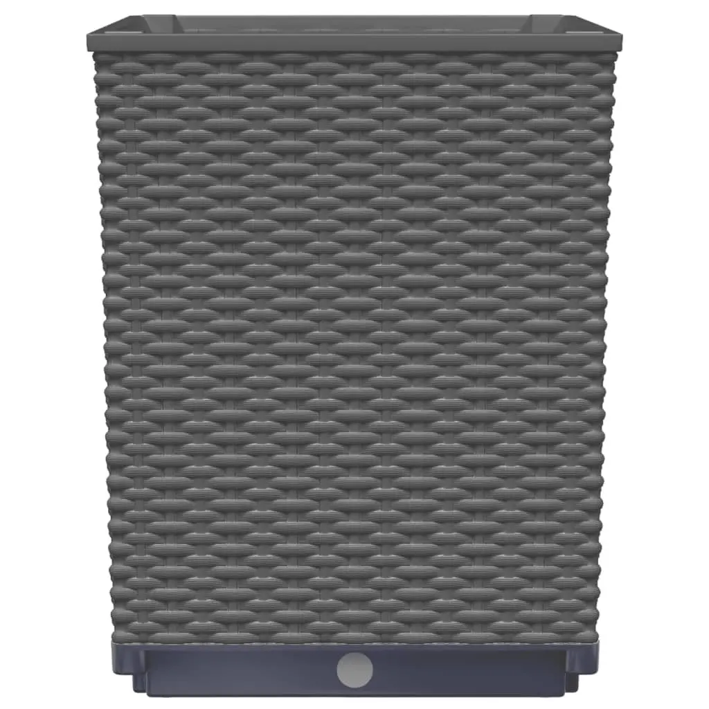 Black Planters Polypropylene 30x30x37cm Set of 2
