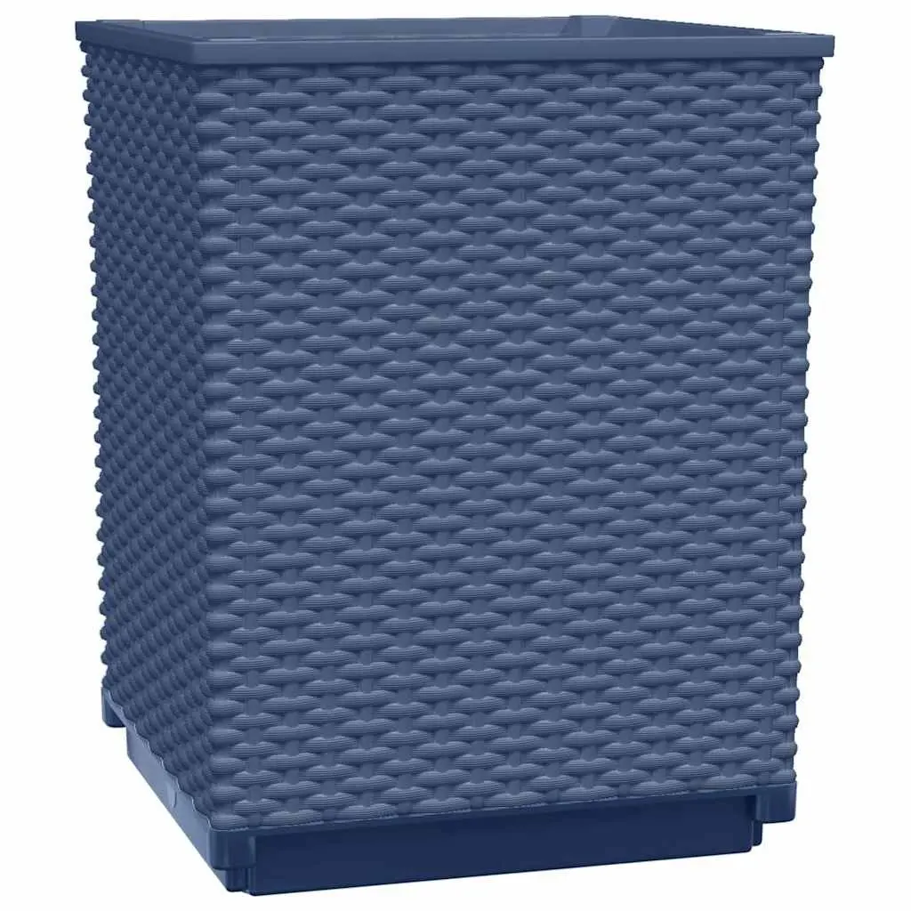 Planters Polypropylene 30 x 30 x 37 cm Grey Outdoor Garden Flower Boxes 4 Piece
