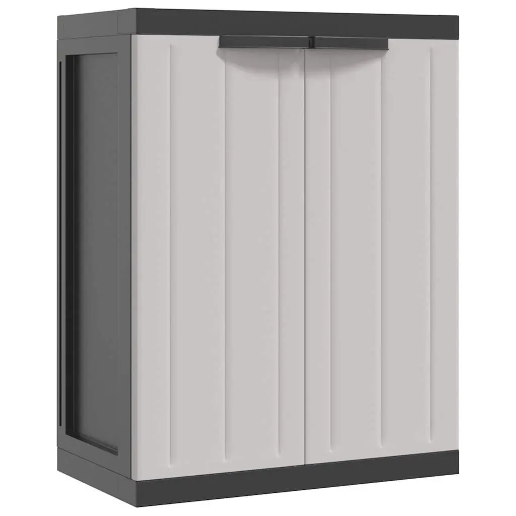 Outdoor Storage Cabinet Polypropylene 65W x 37D x 85H cm Grey Black