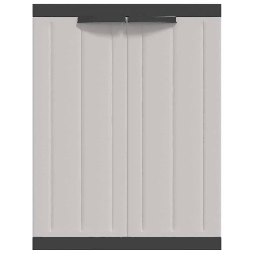 Outdoor Storage Cabinet Polypropylene 65W x 37D x 85H cm Grey Black