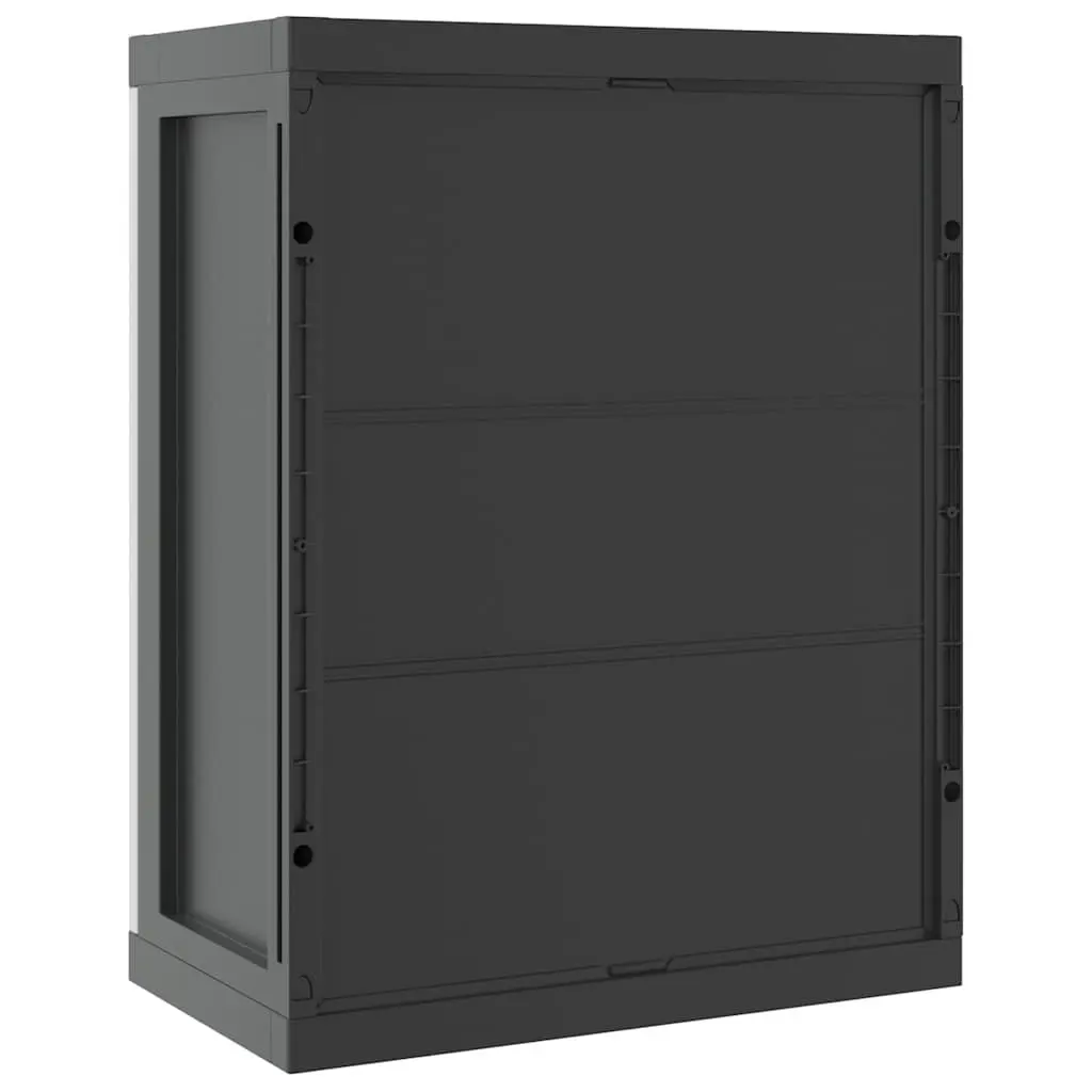 Outdoor Storage Cabinet Polypropylene 65W x 37D x 85H cm Grey Black