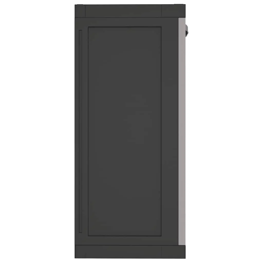 Outdoor Storage Cabinet Polypropylene 65W x 37D x 85H cm Grey Black