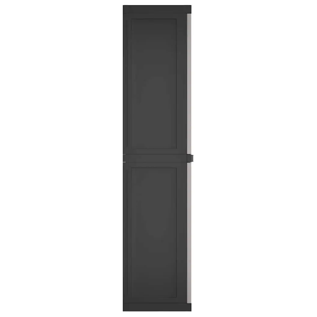 Outdoor Storage Cabinet Grey Black Garden Cupboard Lockable Adjustable Shelves