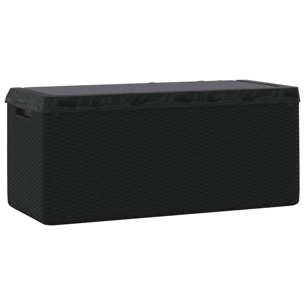 Garden Storage Box Polypropylene 350L Anthracite with Seat Cushion