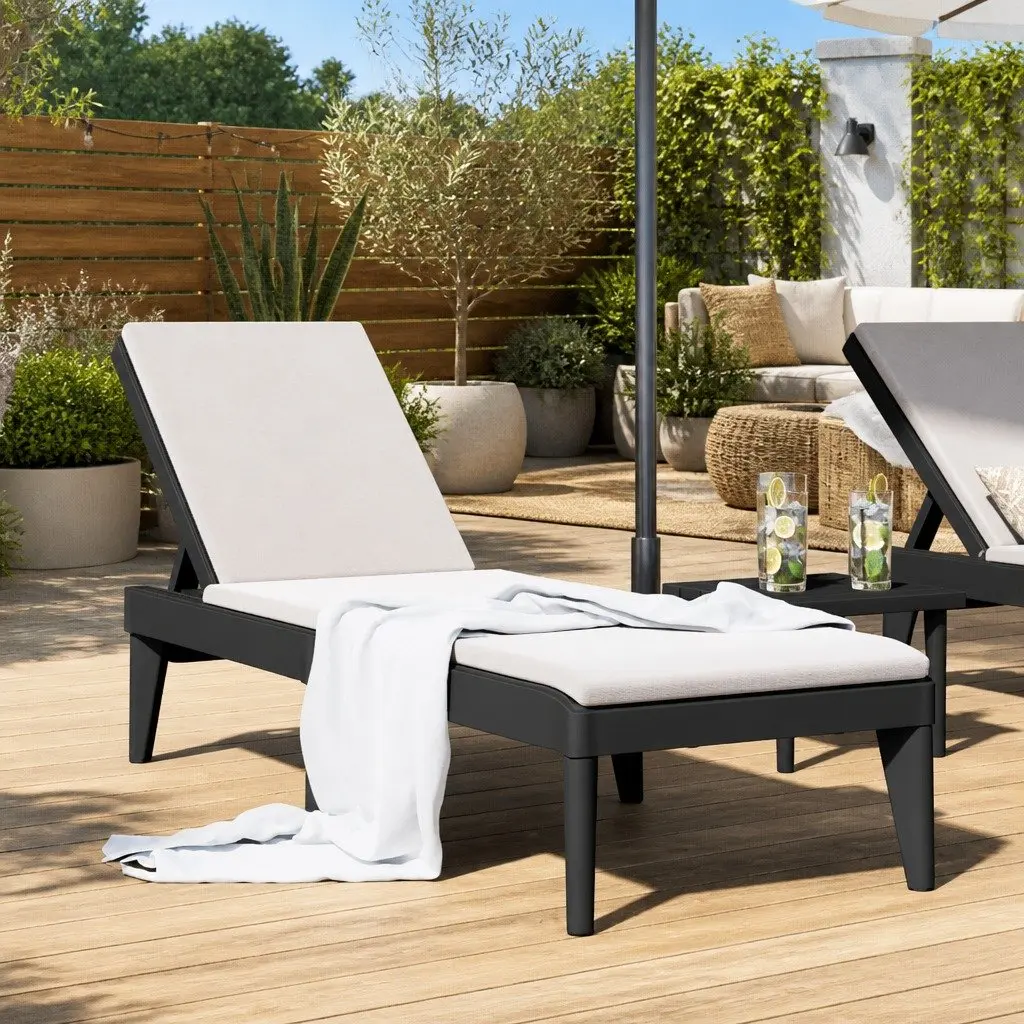 Sun Lounger Adjustable Reclining Chair Outdoor Garden Patio Lounging Seat