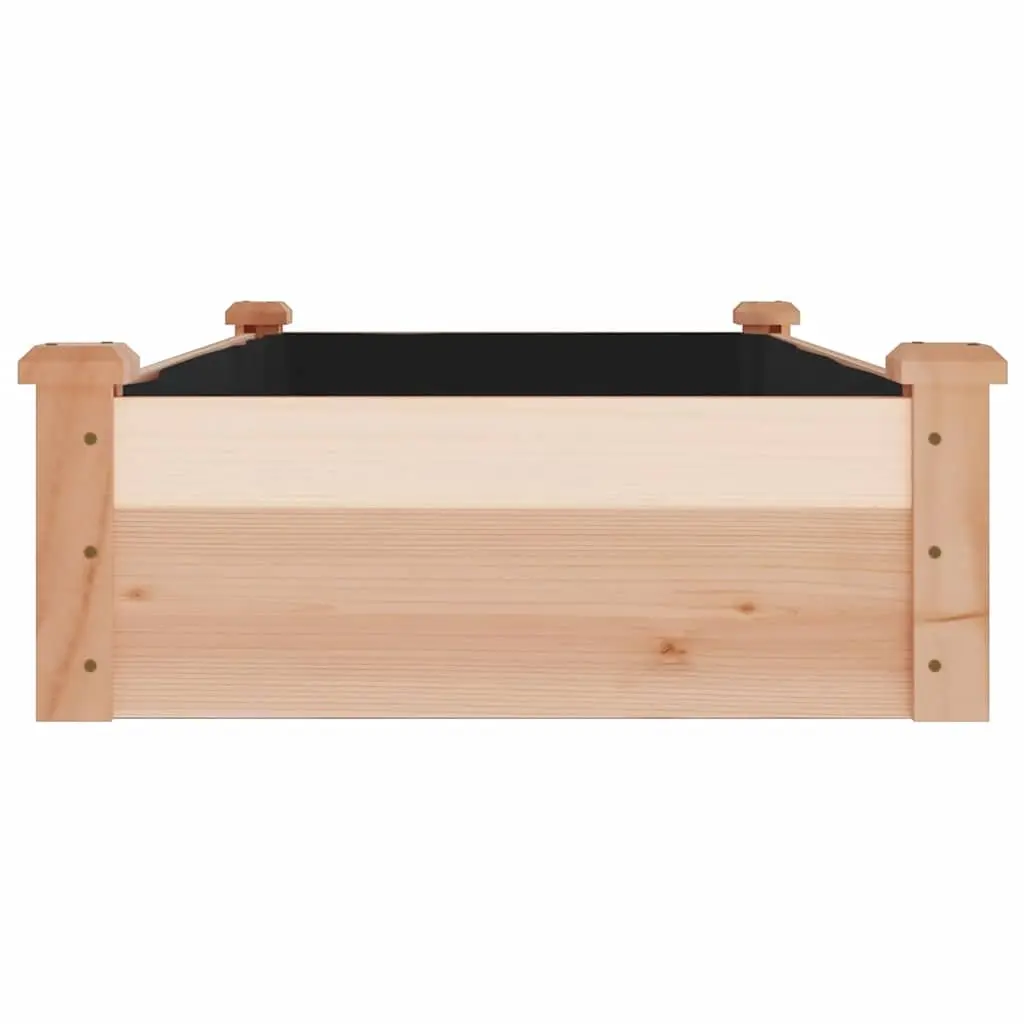 Solid Wood Garden Raised Bed Fir 120x60x25 cm Brown