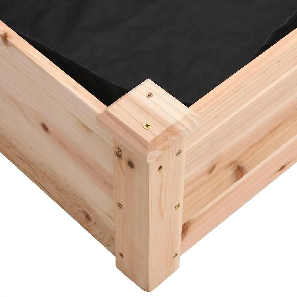 Solid Wood Garden Raised Bed Fir 120x60x25 cm Brown