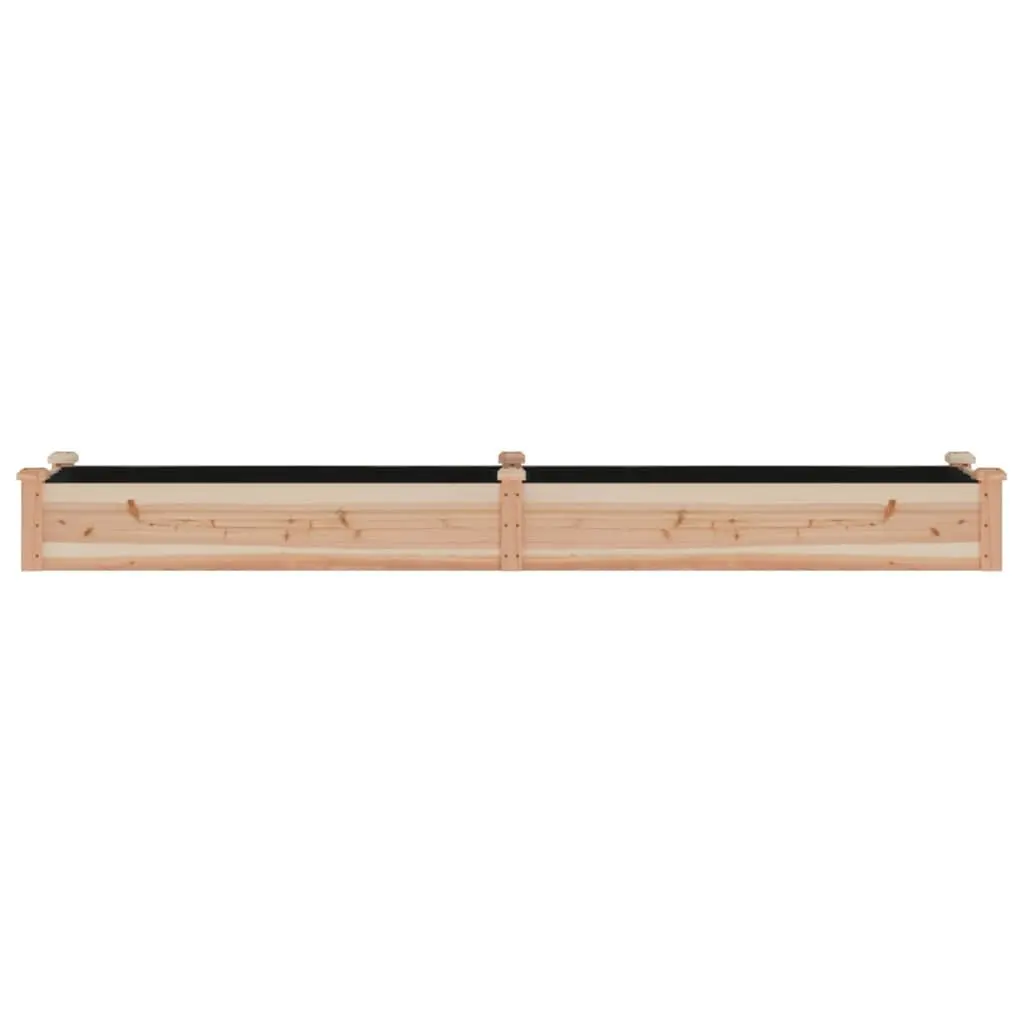 Solid Wood Garden Raised Bed 240x45x25 cm Brown Fir Planter Box
