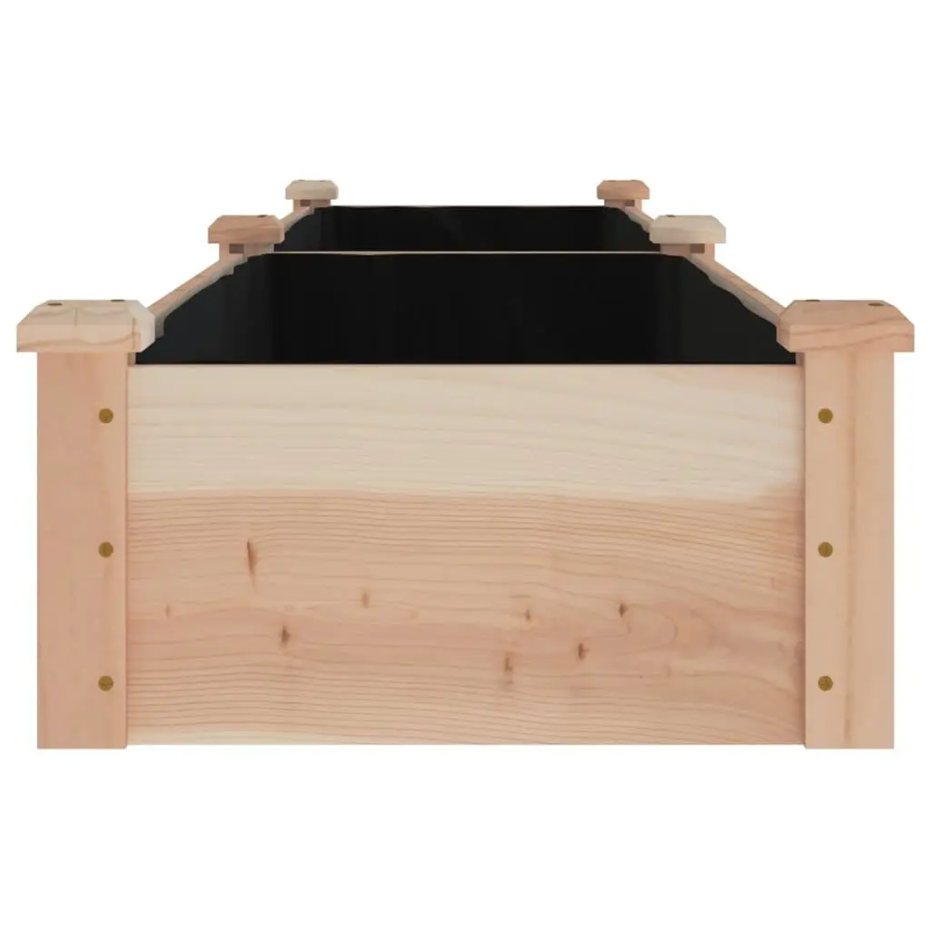 Solid Wood Garden Raised Bed 240x45x25 cm Brown Fir Planter Box
