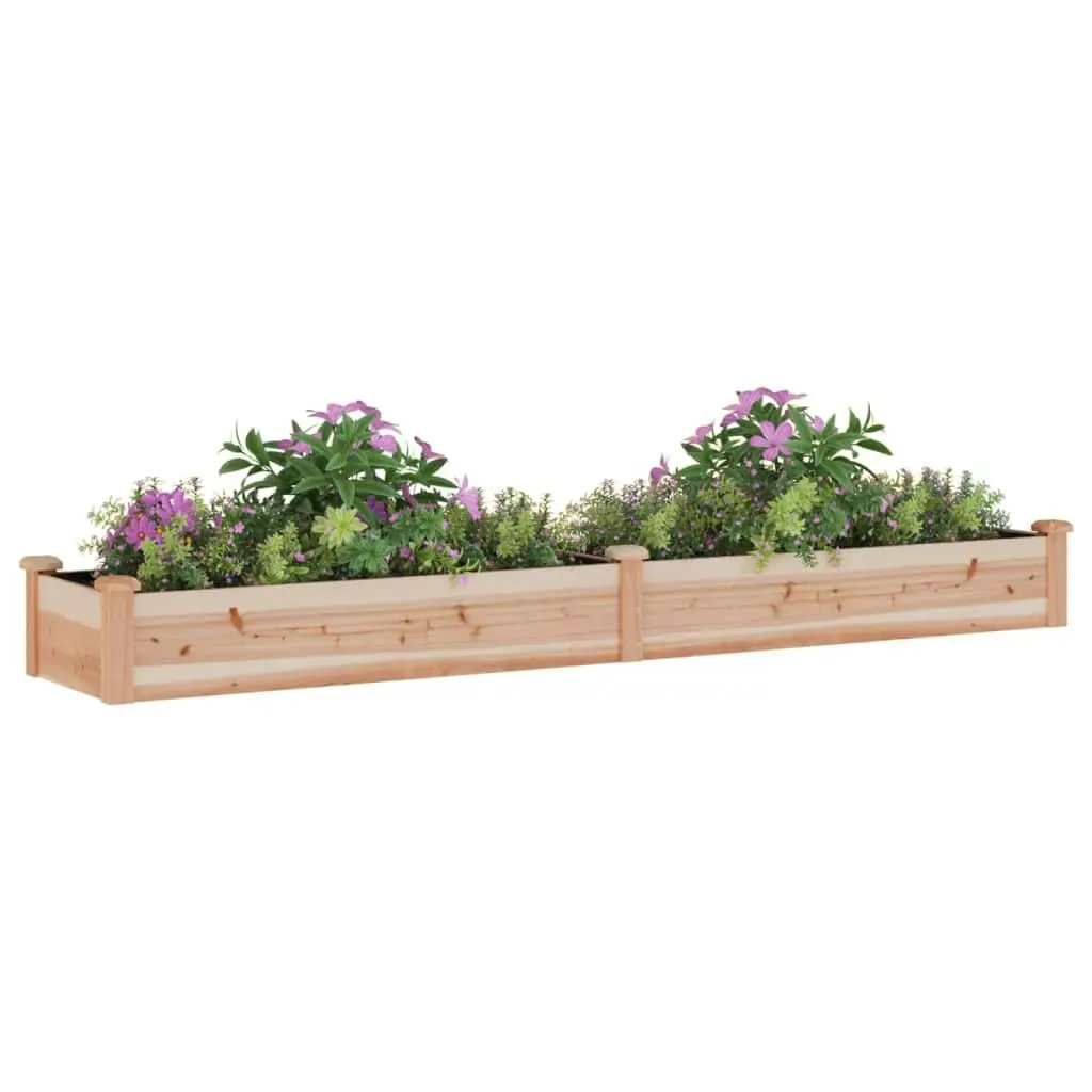 Solid Wood Garden Raised Bed 240x45x25 cm Brown Fir Planter Box