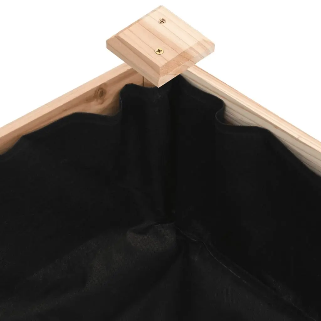 Solid Wood Raised Bed for Outdoor Gardening 240x60x25cm