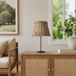 Versatile Brown Wicker Lamp Shade for Any Room