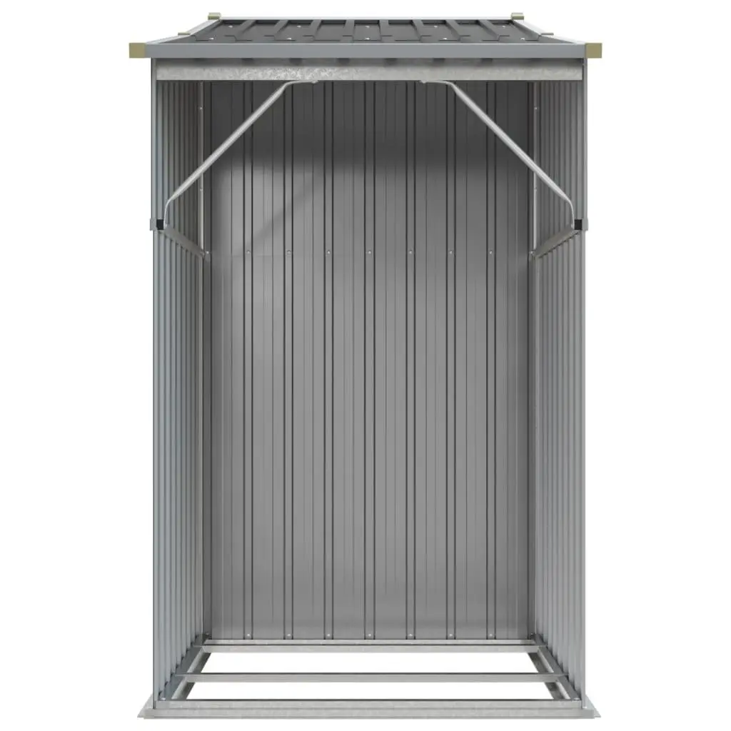 Garden Shed Galvanised Steel Grey 277x93x179cm Outdoor Storage Structure