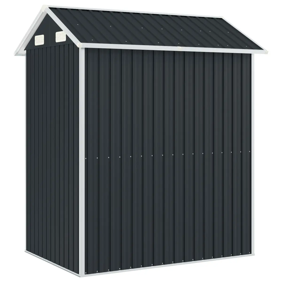 Garden Shed Galvanised Steel 192 x 152.5 x 237 cm Outdoor Storage Anthracite