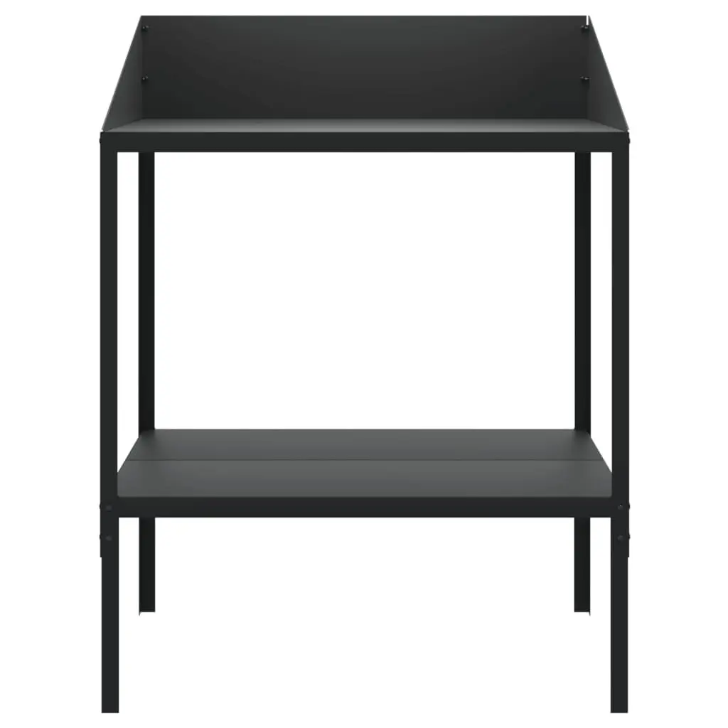 Plant Stand Galvanised Steel 2 Tier Anthracite Indoor Outdoor Flower Display Shelf
