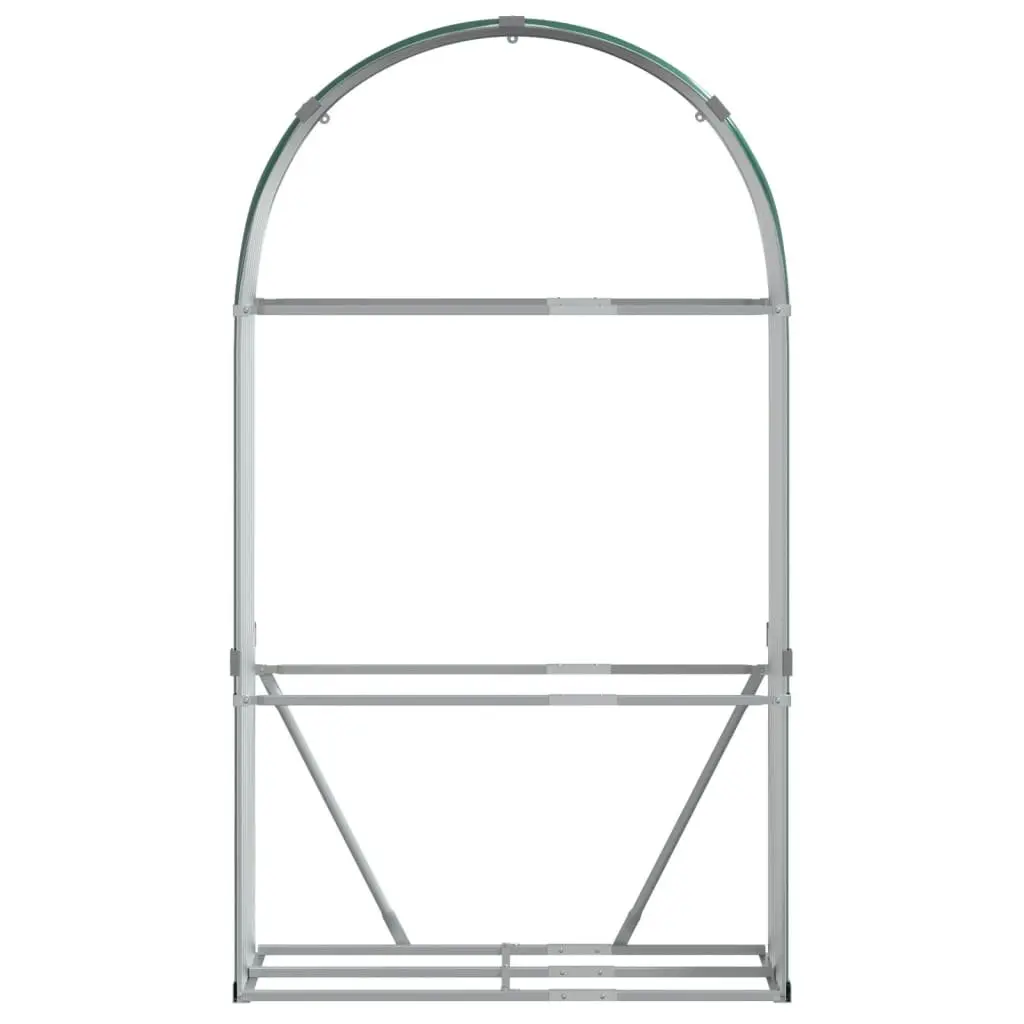 Log Holder Galvanised Steel Green Outdoor Large Size 120W x 45D x 210H cm