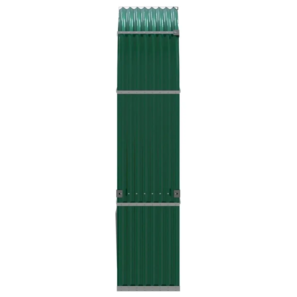 Log Holder Galvanised Steel Green Outdoor Large Size 120W x 45D x 210H cm