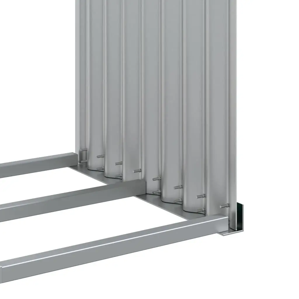 Log Holder Galvanised Steel Green Outdoor Large Size 120W x 45D x 210H cm