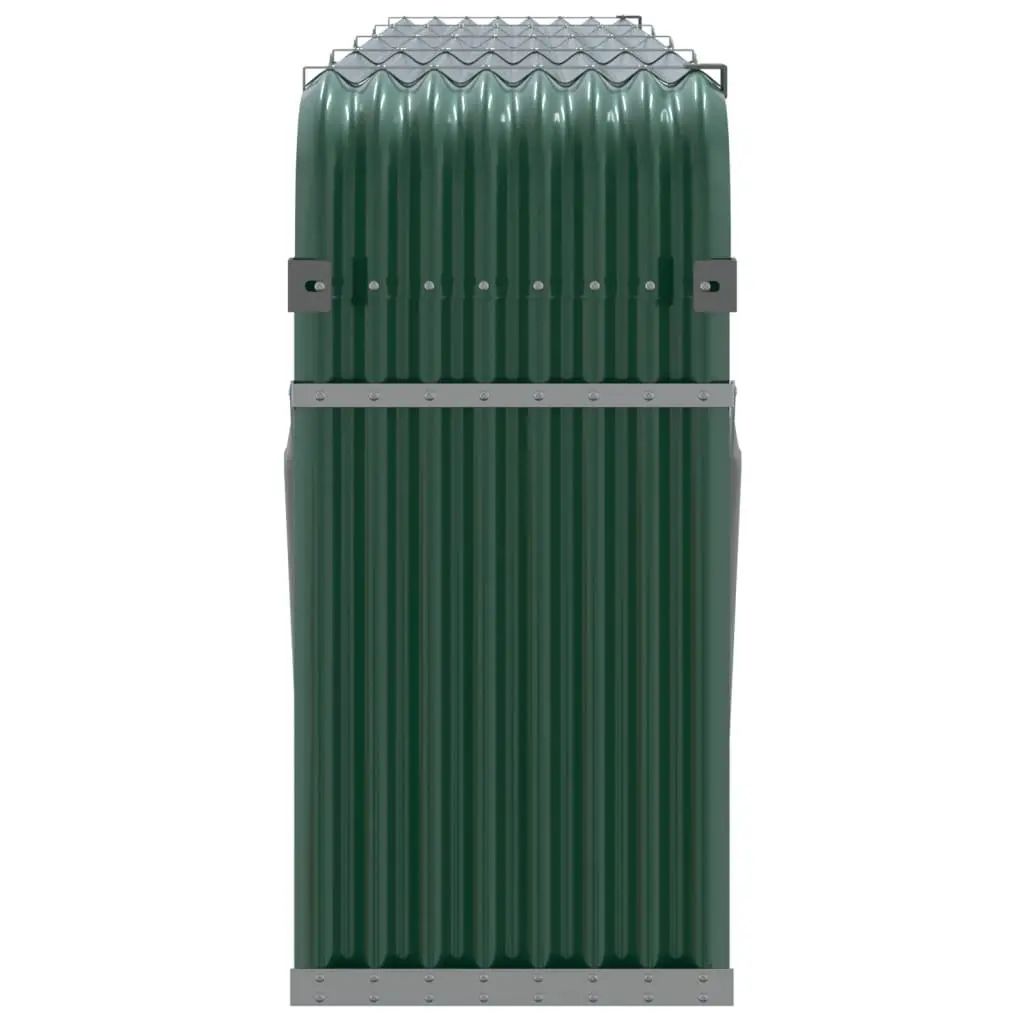 Log Holder Firewood Rack Storage Galvanised Steel Green Outdoor Indoor Fireplace