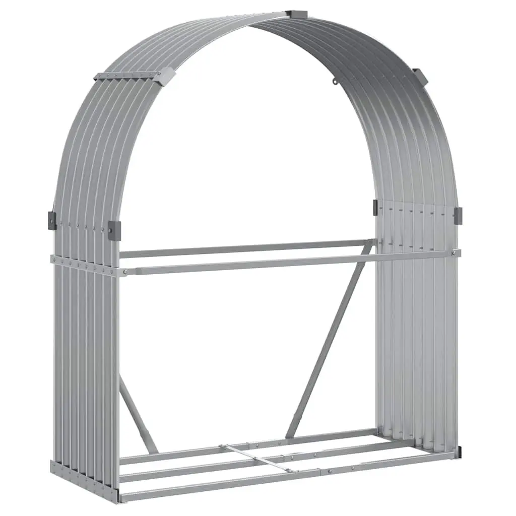 Log Holder Rack Firewood Storage Outdoor Wood Log Store Galvanised Steel