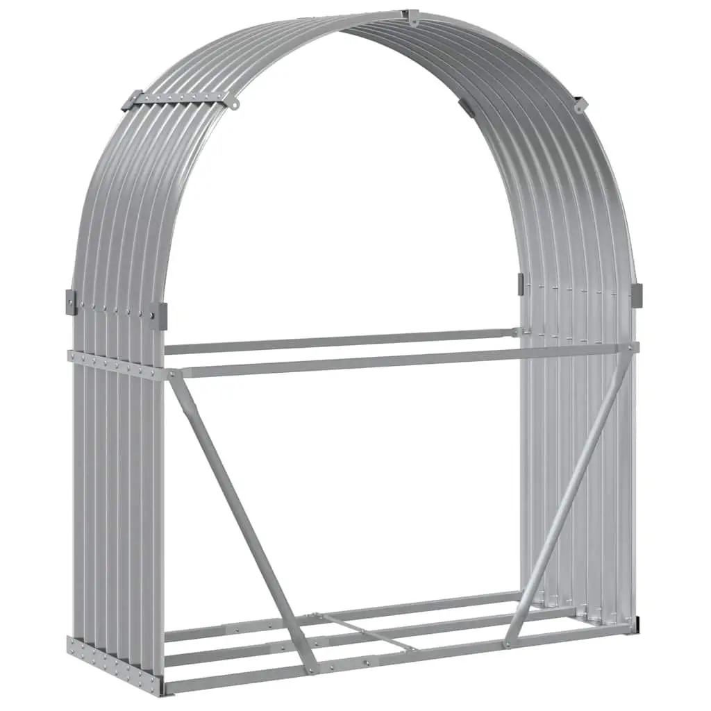 Log Holder Rack Firewood Storage Outdoor Wood Log Store Galvanised Steel