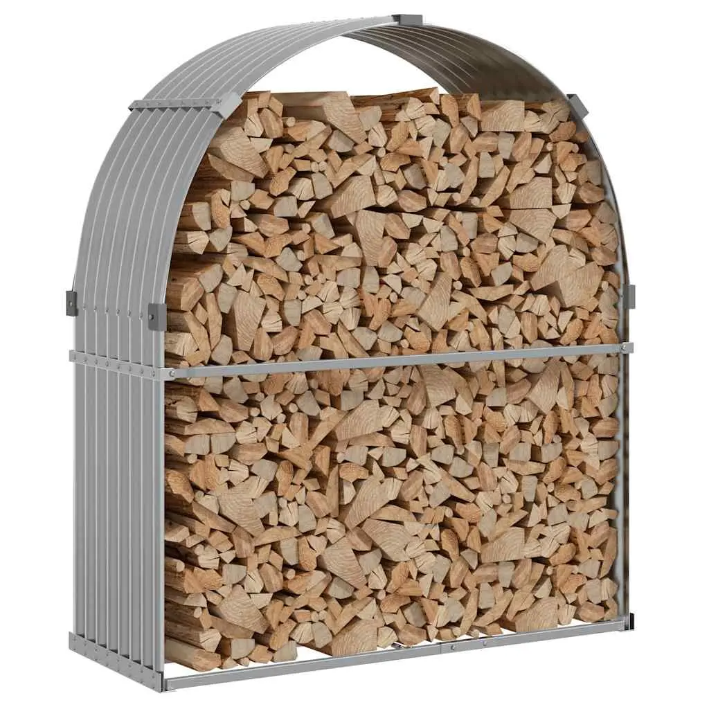 Log Holder Rack Firewood Storage Outdoor Wood Log Store Galvanised Steel