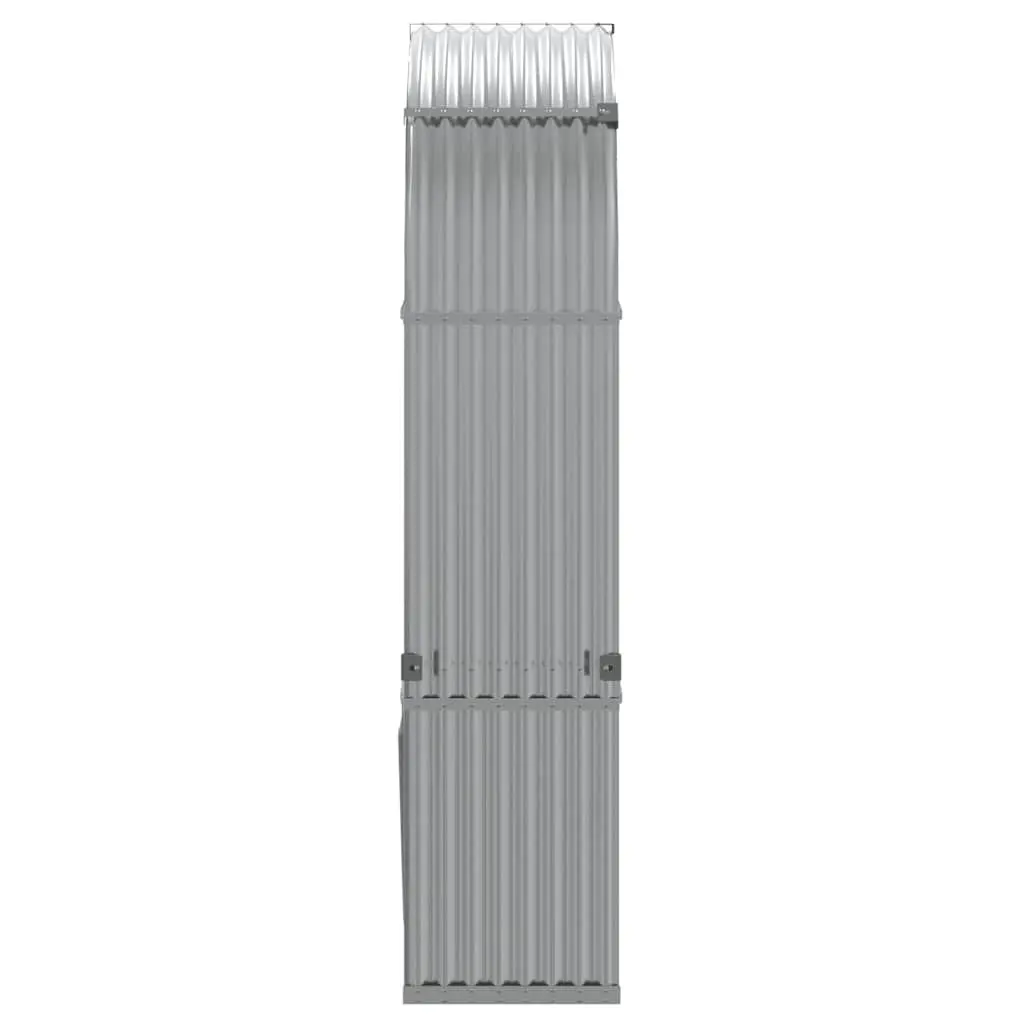 Log Holder Galvanised Steel 120x45x210cm Outdoor Firewood Rack Grey