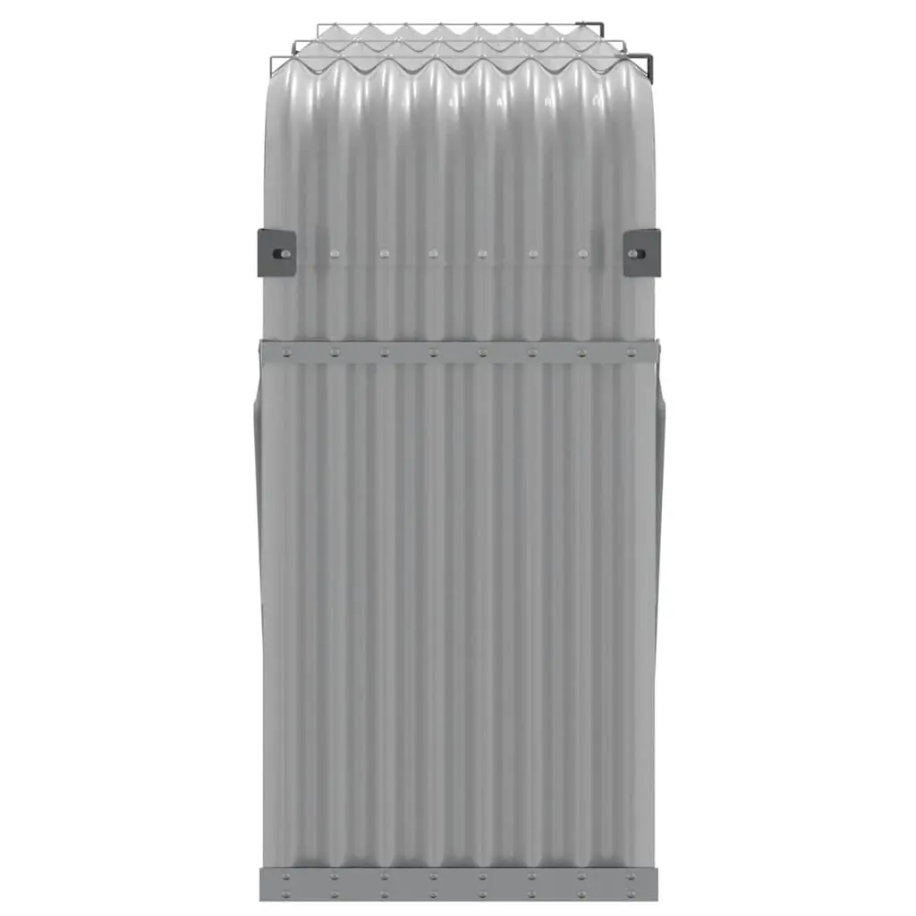 Log Holder Rack Galvanised Steel 180x45x100 cm Grey
