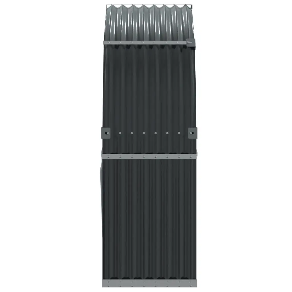 Log Holder Anthracite Galvanised Steel Fireplace Wood Storage Rack 120x45x140cm