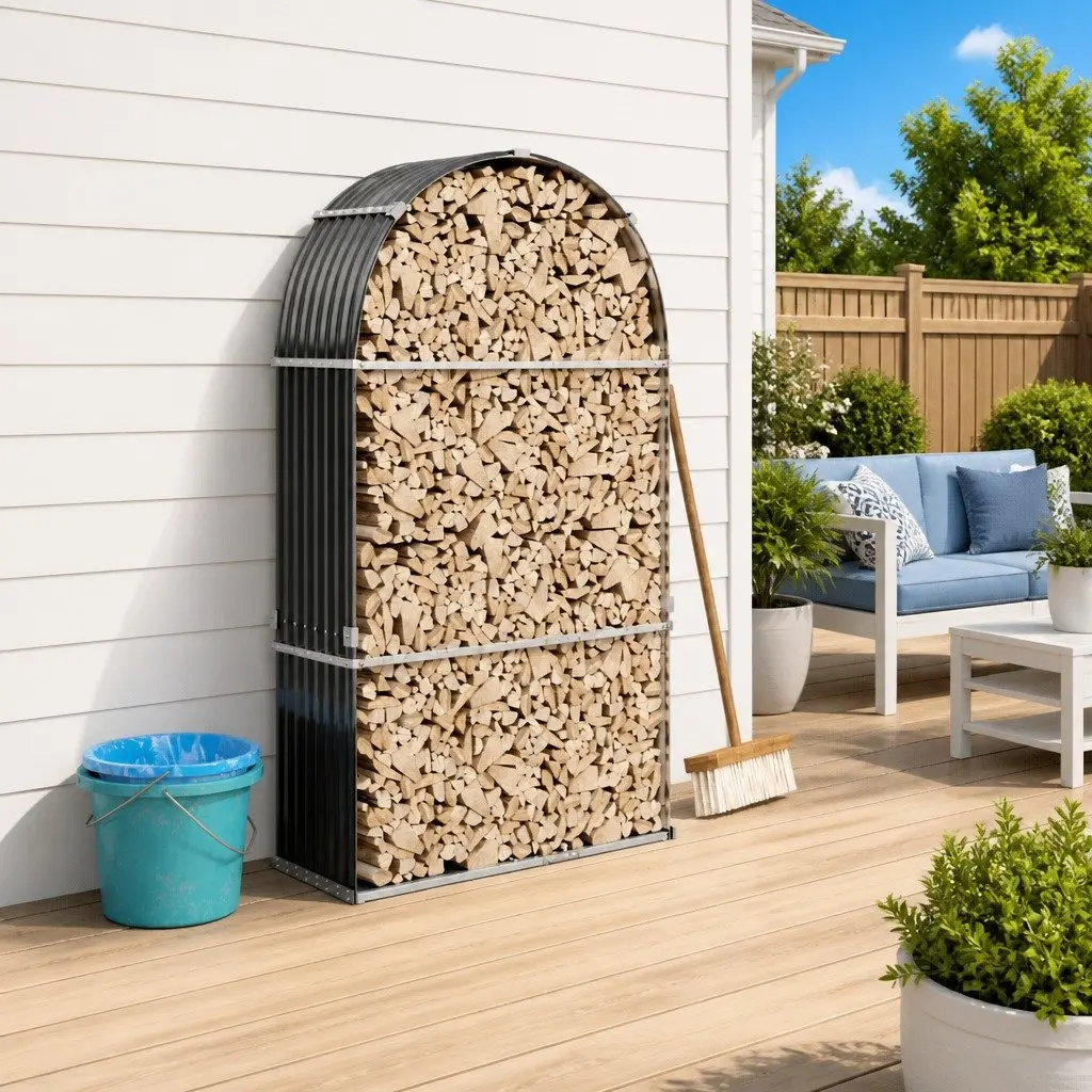 Log Holder for Winter Wood Storage
