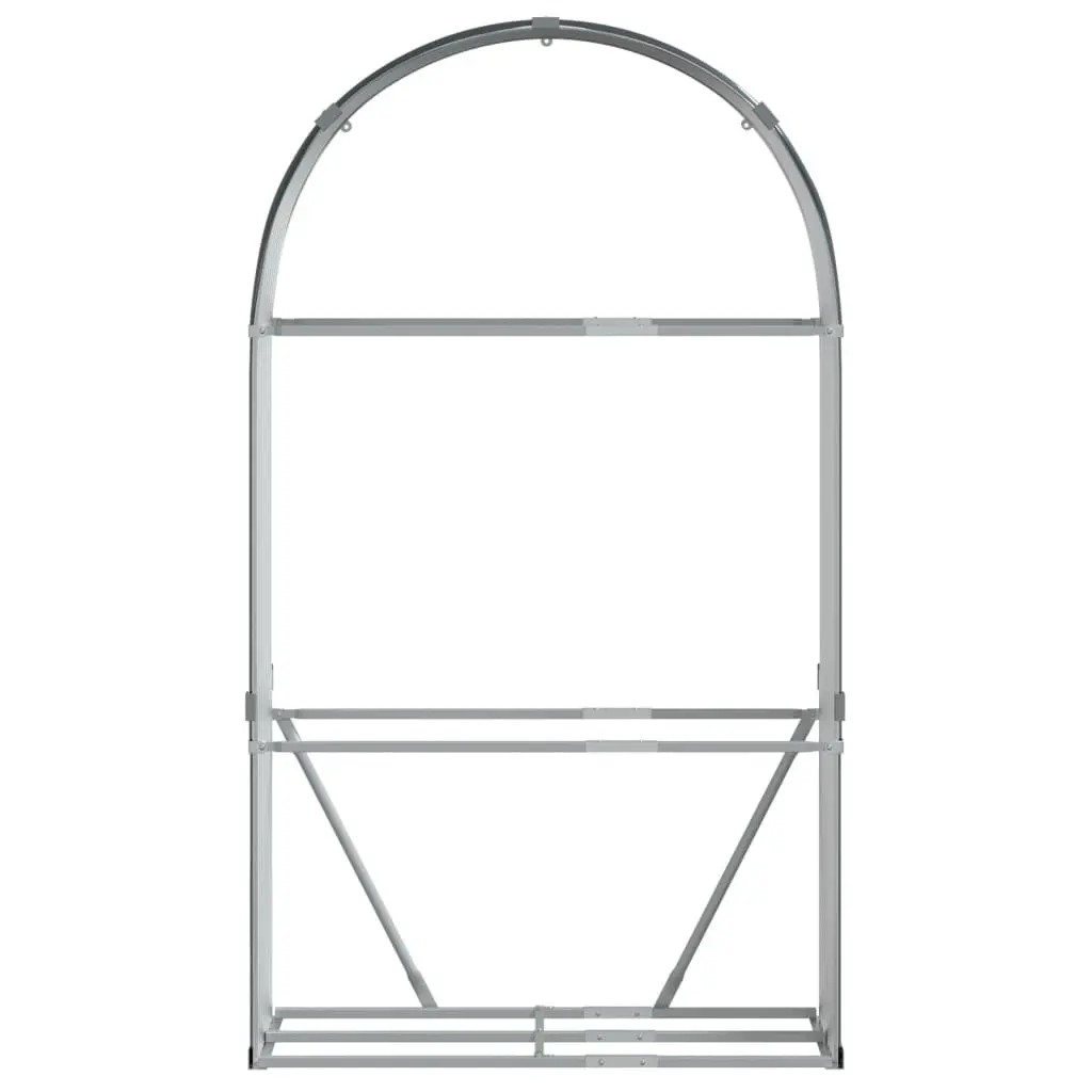 Log Holder Anthracite 120x45x210 cm Galvanised Steel Fireplace Wood Storage Rack