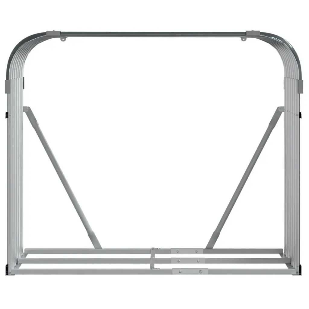 Log Holder Galvanised Steel 120 x 45 x 100 cm Anthracite Firewood Storage Rack Indoor Outdoor