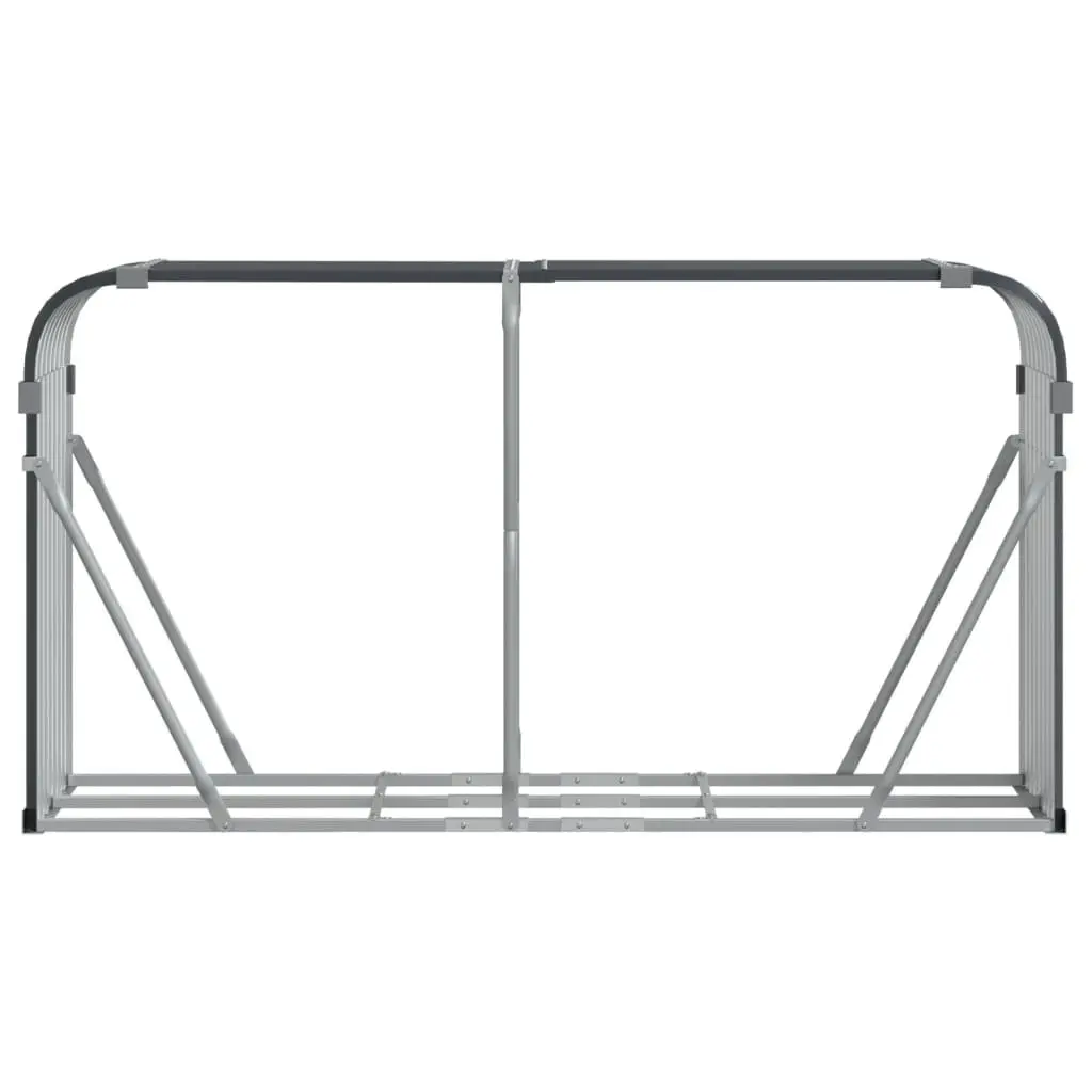 Log Holder Steel 180 x 45 x 100 cm Anthracite Firewood Rack Storage Stand