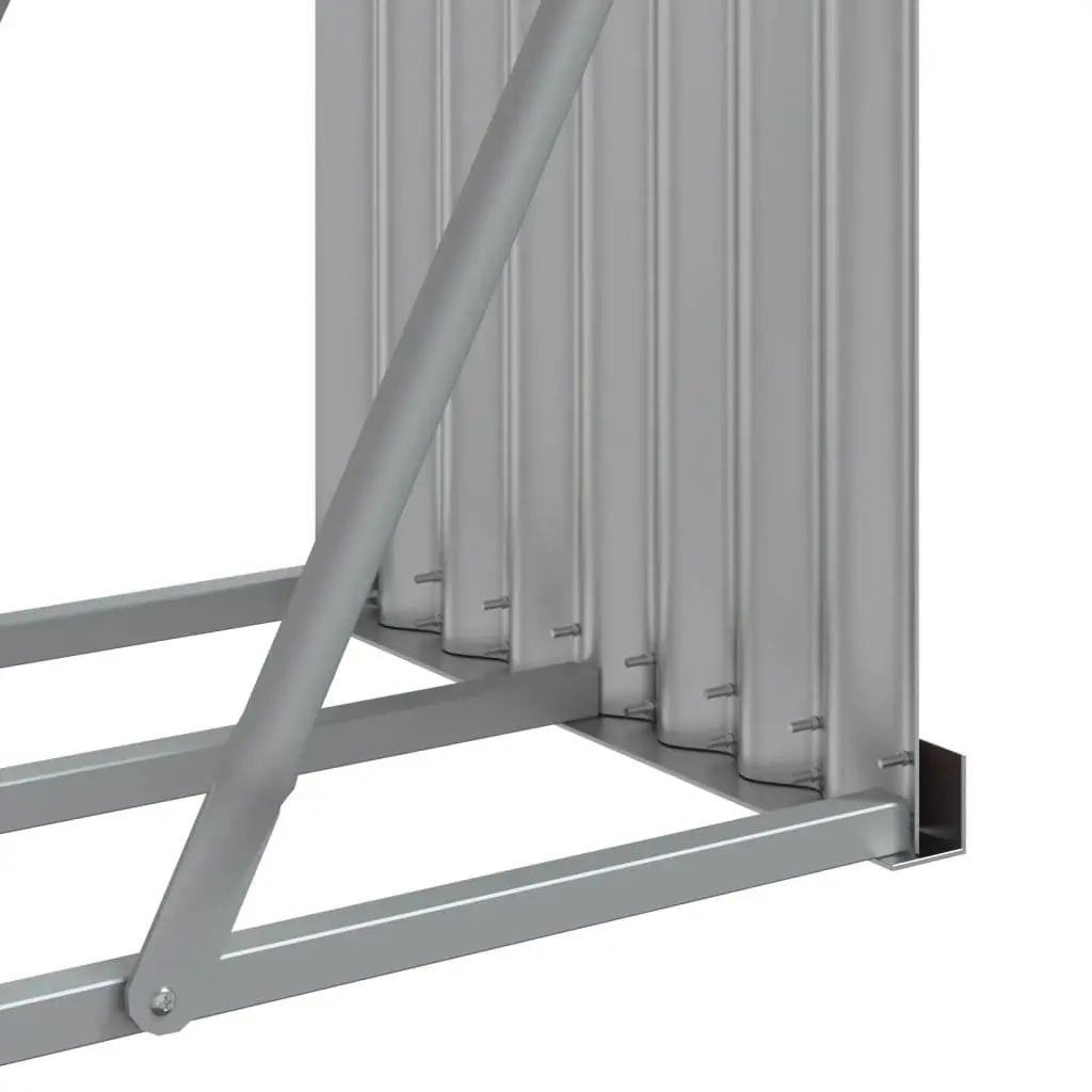 Log Holder Steel 180 x 45 x 100 cm Anthracite Firewood Rack Storage Stand