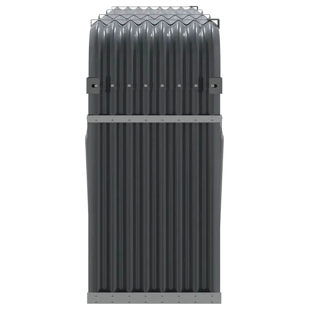 Log Storage Rack Heavy Duty Galvanised Steel 234x45x100cm Anthracite for Fireplace and Log Burner