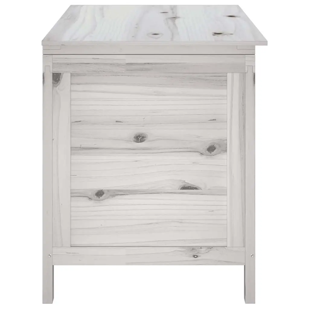 Outdoor Storage Box Solid Wood 99 x 49.5 x 58.5 cm White