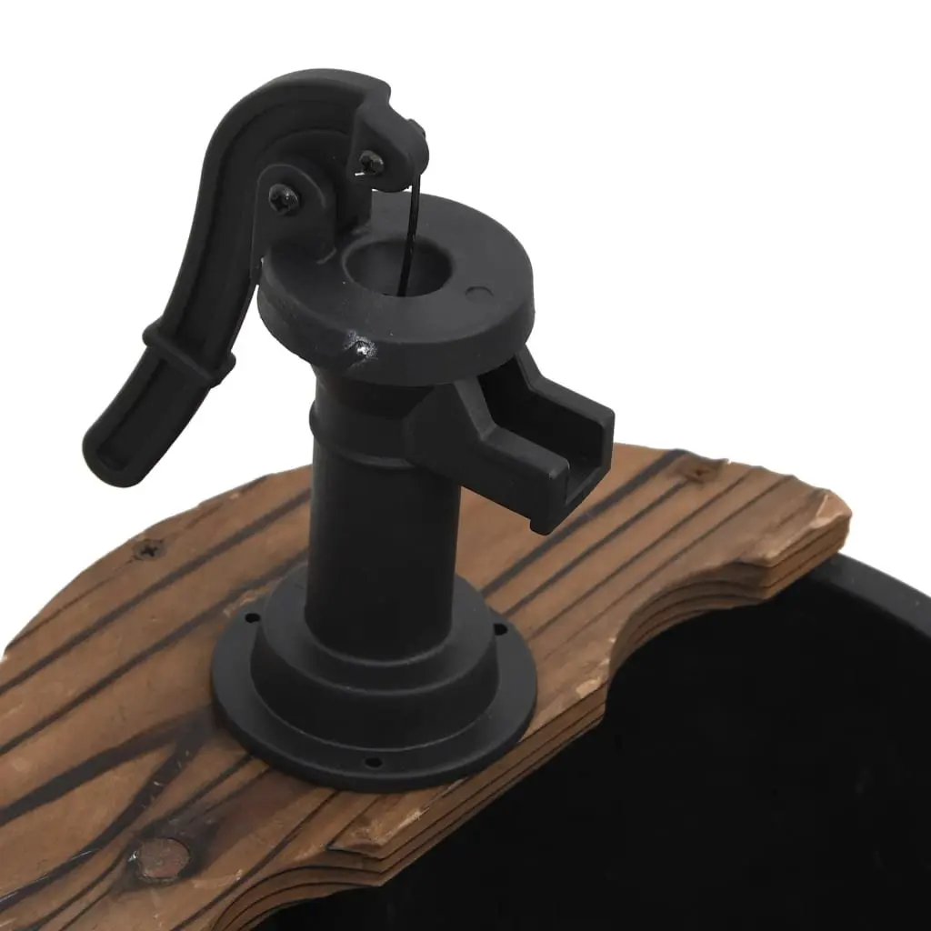 Water Fountain Solid Fir Wood Brown 44.5 x 44.5 x 58 cm Garden Patio Backyard Decorative Pump