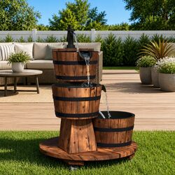 Practical Wooden Water Fountain for Home Environments
