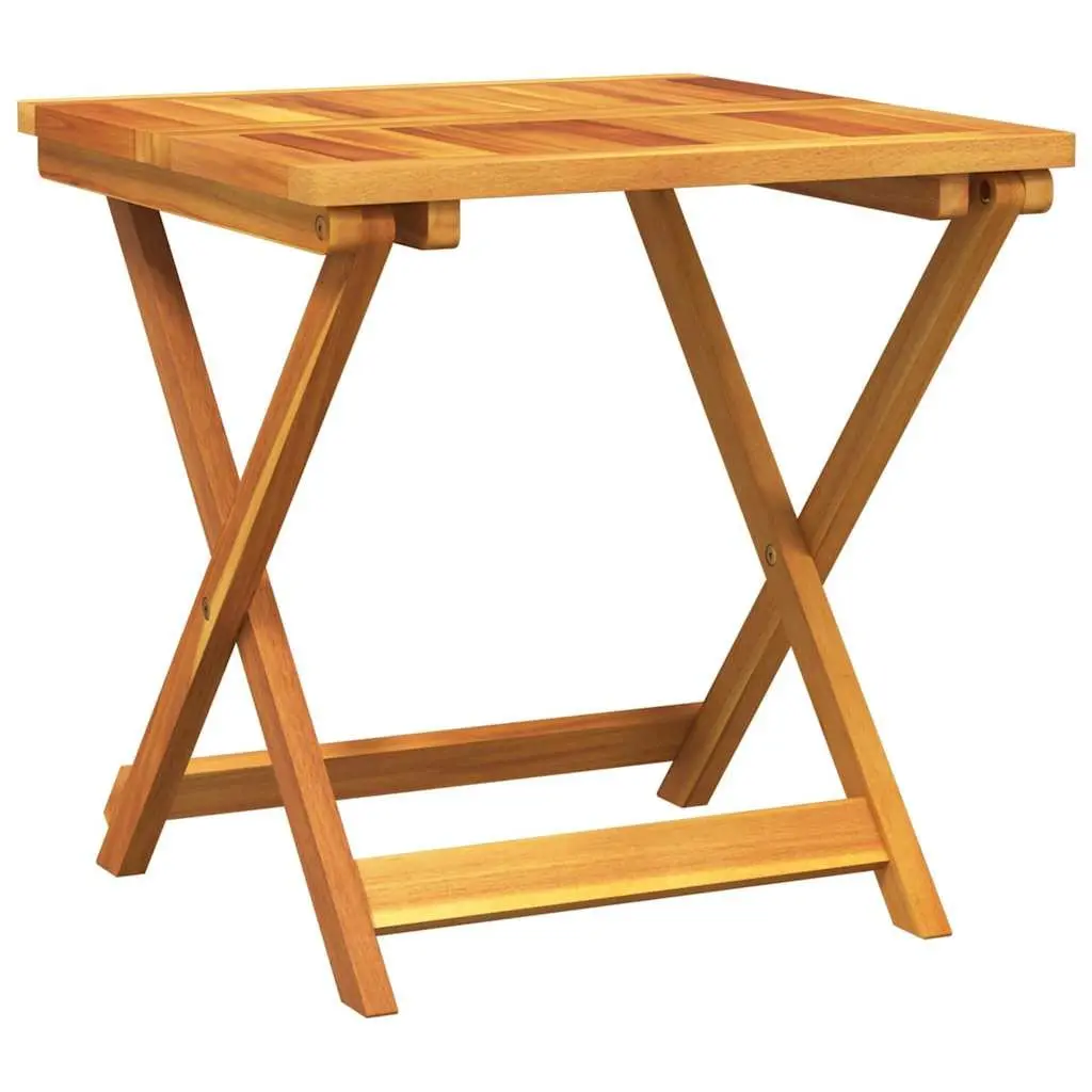 Folding Garden Table 50x50x50 cm Outdoor Patio Furniture Brown Wooden Acacia