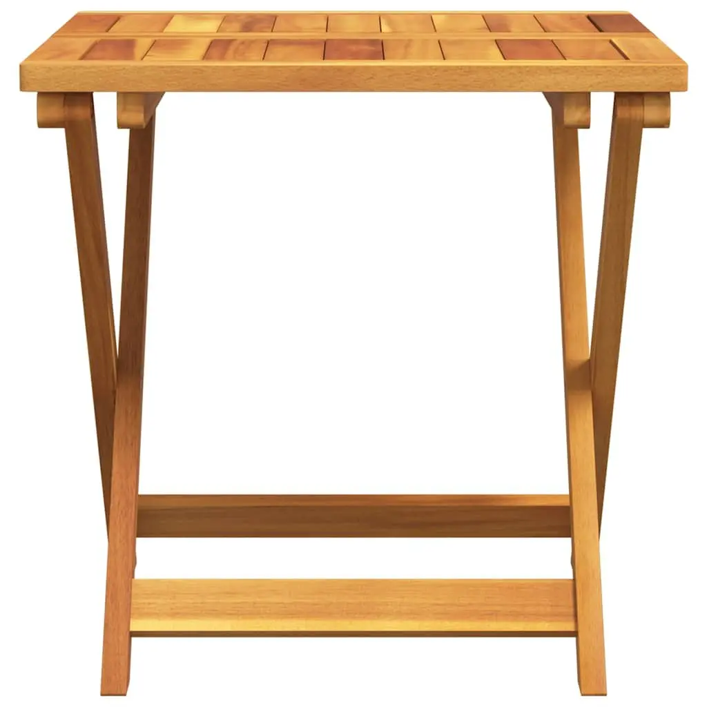 Folding Garden Table 50x50x50 cm Outdoor Patio Furniture Brown Wooden Acacia