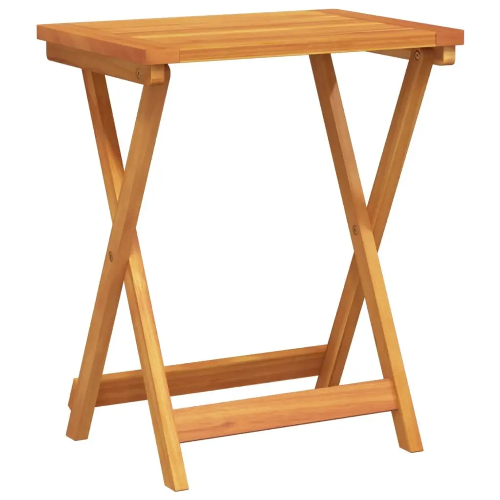 Folding Garden Table Solid Acacia Wood 50x36x60 cm Brown