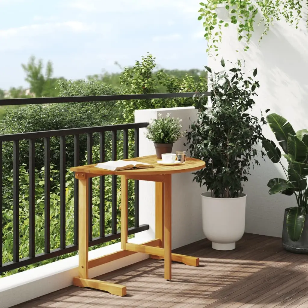 Folding Balcony Table 90x60x72cm Outdoor Garden Patio Furniture Brown Wood
