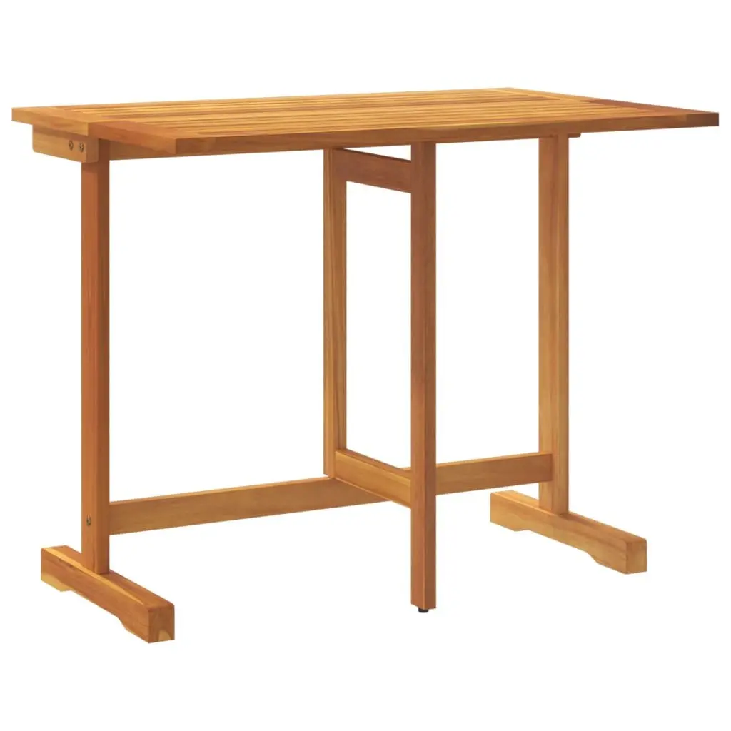 Folding Table 90x60x72cm Solid Acacia Wood Brown Outdoor Balcony Garden Patio