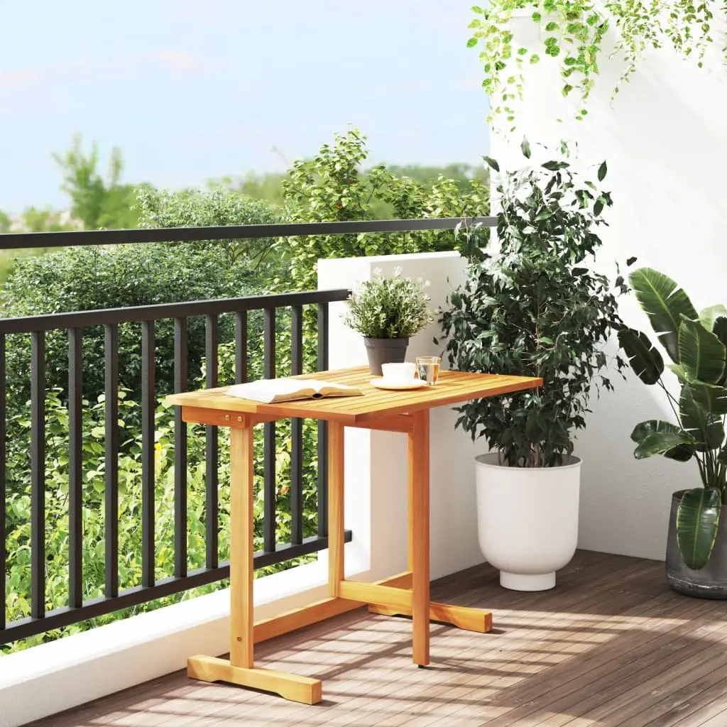 Folding Table 90x60x72cm Solid Acacia Wood Brown Outdoor Balcony Garden Patio