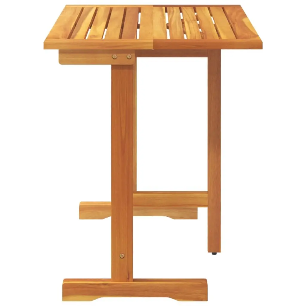 Folding Table 90x60x72cm Solid Acacia Wood Brown Outdoor Balcony Garden Patio