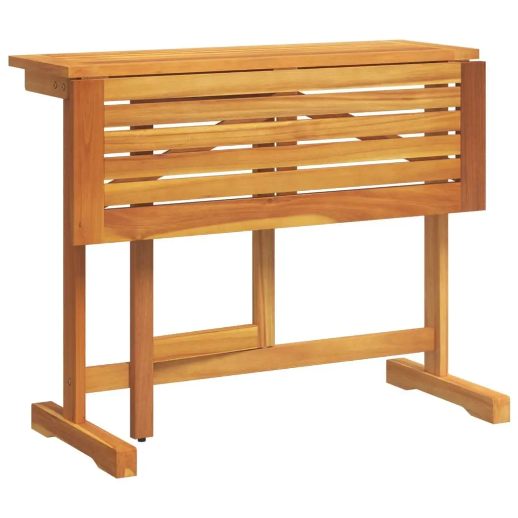 Folding Table 90x60x72cm Solid Acacia Wood Brown Outdoor Balcony Garden Patio