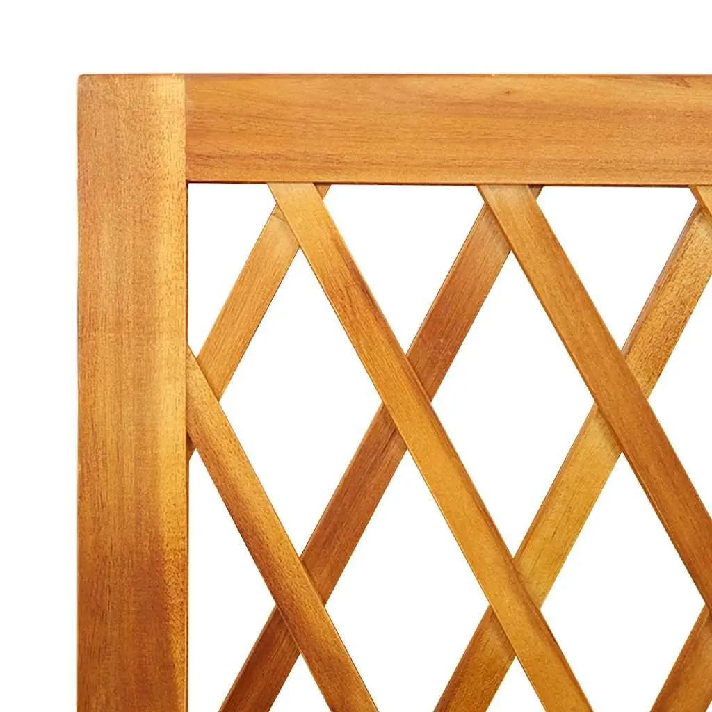 Wooden Planter with Trellis Solid Acacia Wood 55 x 29.5 x 132 cm Brown