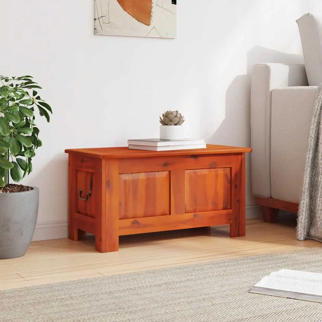 Storage Chest Solid Acacia Wood Brown Large
