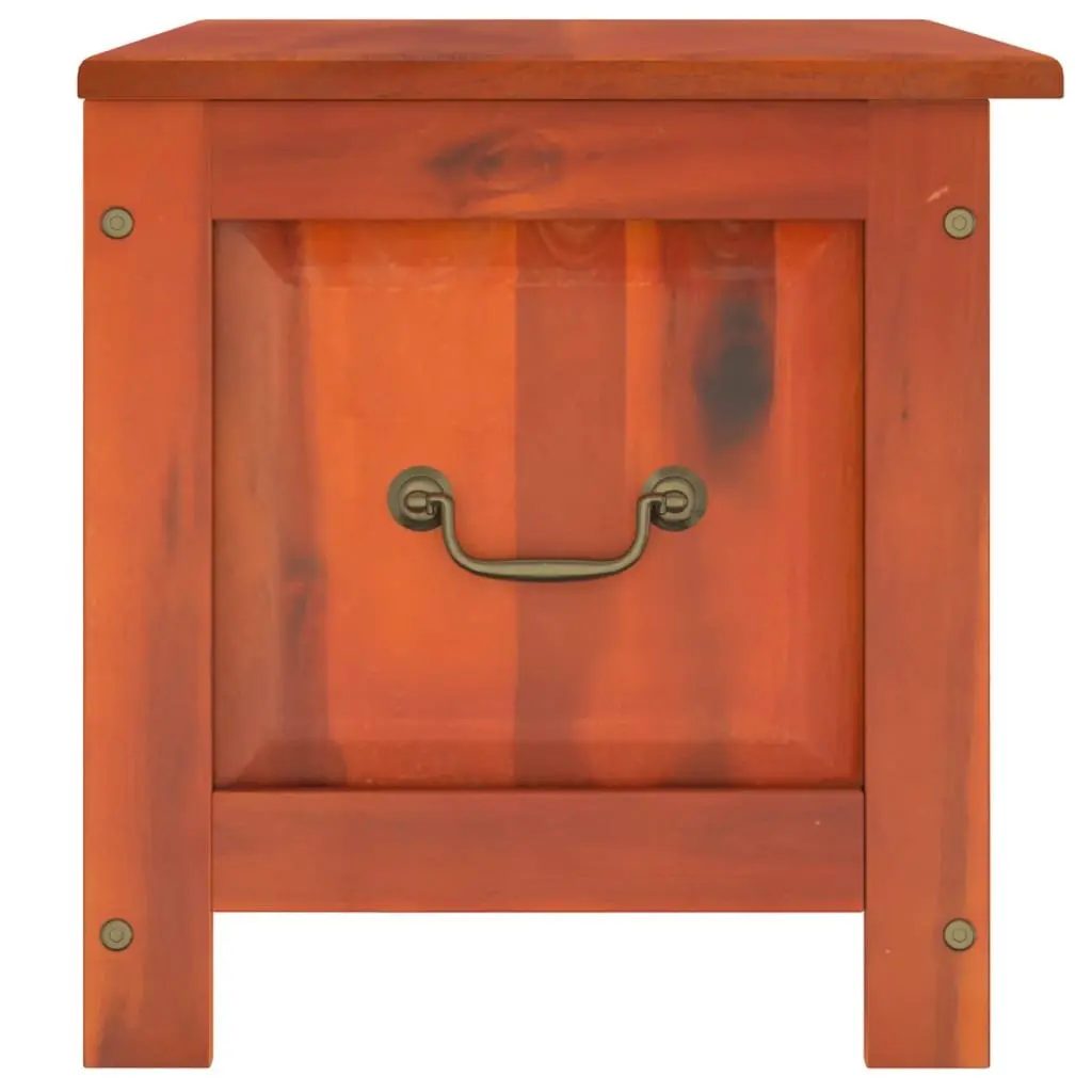 Acacia Wood Storage Chest Brown Organiser with Lid Living Space Furniture Trunk